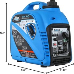 Pulsar 2,200-Watt Super Quiet Portable Dual Fuel Gas Powered Inverter Generator