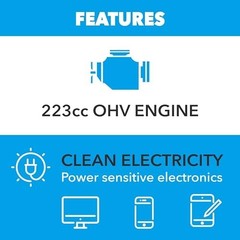 Pulsar PG5250 5250W Portable Gas Generator 4250W Run Power