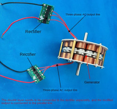 1-100W Double-layer High-power Disk Type Iron Core Generator Ultra-low Speed New