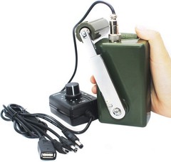 Hand Crank Generator 30W 0-28V USB Plug for Mobile