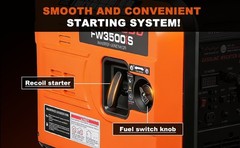 3500W Portable Inverter Generator Gas Powered Quiet for Home Backup Construction
