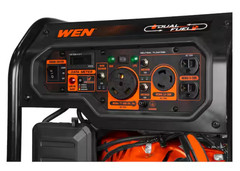 5,600-Watt Dual Fuel Portable Gasoline Generator W/ Wheel Kit Electric Start