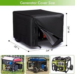 Generator Cover Heavy Duty Waterproof Universal Portable Generator Cover 38”L…