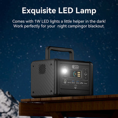 Flashfish T200 Solar Generator LiFePO4 300W 153.6Wh With Solar Panel 60W 18V US