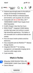 Milwaukee Electric – ROLL-ON 7200W/3600W 2.5KWH Power Supply