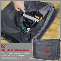 Waterproof Generator Cover w/ Storage Pocket for Honda Eu2000i Eu2200i EU2200IC