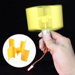 DIY Kit Small Motor Vertical Wind Turbines Blades Breeze Electricity Generator F