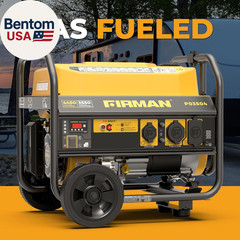 P03504 Gas Portable Generator, 4450W Recoil Start, 120V, CO Alert, Quiet 67Db, 2