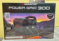 Monster Power Grid Portable 300W Battery Power Station 10W Wireless (Black) New