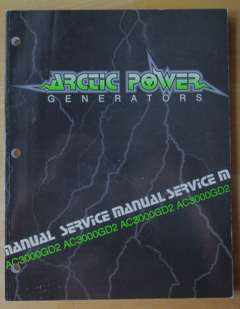 Arctic Cat AC3000GD2 Generator Service Repair Manual P/N 2255-801 Dated 1997