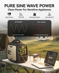 RV Home emergency EV charge 4000W 60db gas power Parallel EPA inverter generator