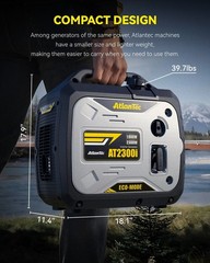 Portable 2300W Inverter Generator Gas Power Home Backup Job site Construction