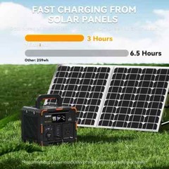 EM300 Portable Power Station, 259Wh Lifepo4 Battery, 300W Continuous/600W Peak O