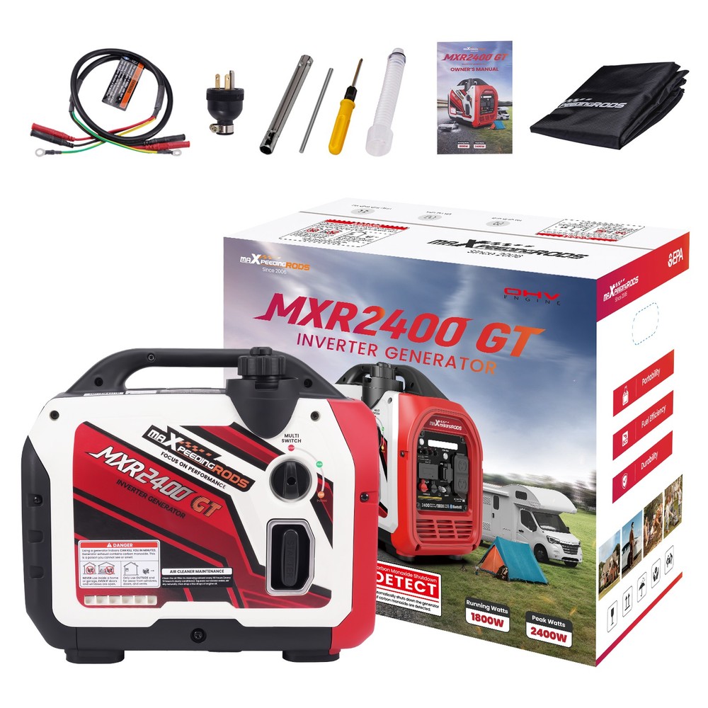 Quiet Portable Inverter Generator 1800W 58dB Lightweight 33 lbs for Camping RV