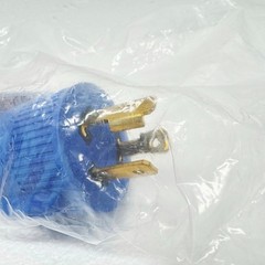 FROSTYRIDER 3 Prong Indicator Extension Cord 12 inch Blue Black Heavy Duty NEW