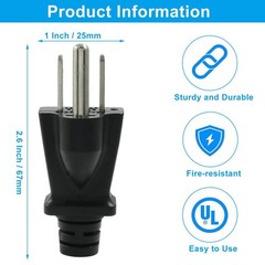2 Pack Generator Grounding Plug, Neutral Ground Bonding Plug for Portable Invert