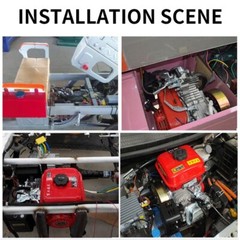 Double-silencer 3000r/min 3000W Gasoline Generator Range Extender 48V/60V/72V