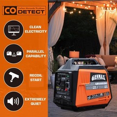 Super Quiet 2800W Inverter Generator with Eco-Mode for Sensitive Electronics