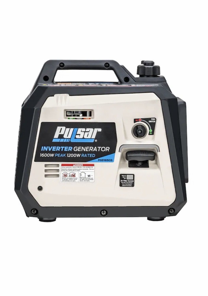 Pulsar PGD1615CO Inverter Generator 1600W Portable CO Sentry 2x USB-A 2x 120V