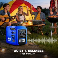 2450-Watt 120V Gas Powered Portable Inverter Super Quiet Generator w/ 1.6 Gallon