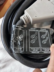 Briggs & Stratton 20 Amp Generator Adapter Cord Set – 25′ Long 4 Outlets – New