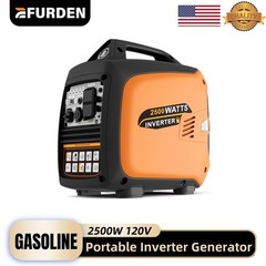Efurden Quiet Gas Generator Inverter Portable 2500W CO/ECO Mode For Home Camping