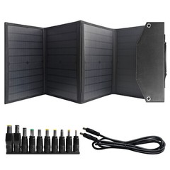Portable Rechargeable 155Wh/42000mAh Power Station with Solar Panel Charger