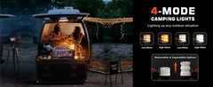 Portable Power Station 300W, 296Wh Battery, Type-C, Flashlight, Solar Charging