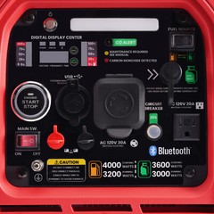 4KW Gas/LPG Dual Fuel Portable Generator Inverter Bluetooth E-start Super Quiet