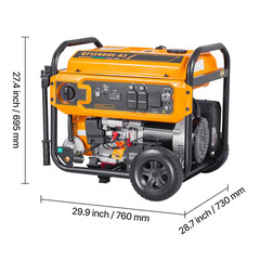 Portable Dual Fuel Generator, 13500W Gasoline & 12000W LPG Peak Power