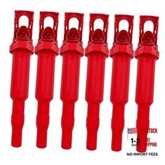 6PCS HIGH ENERGY ALL RED TOP IGNITION COIL UF592 12137594937 FOR RED TOP