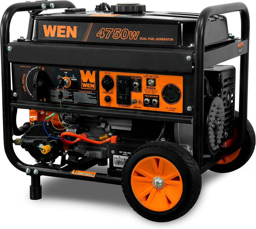 4,750-Watt Dual Fuel Portable Generator with Electric Start