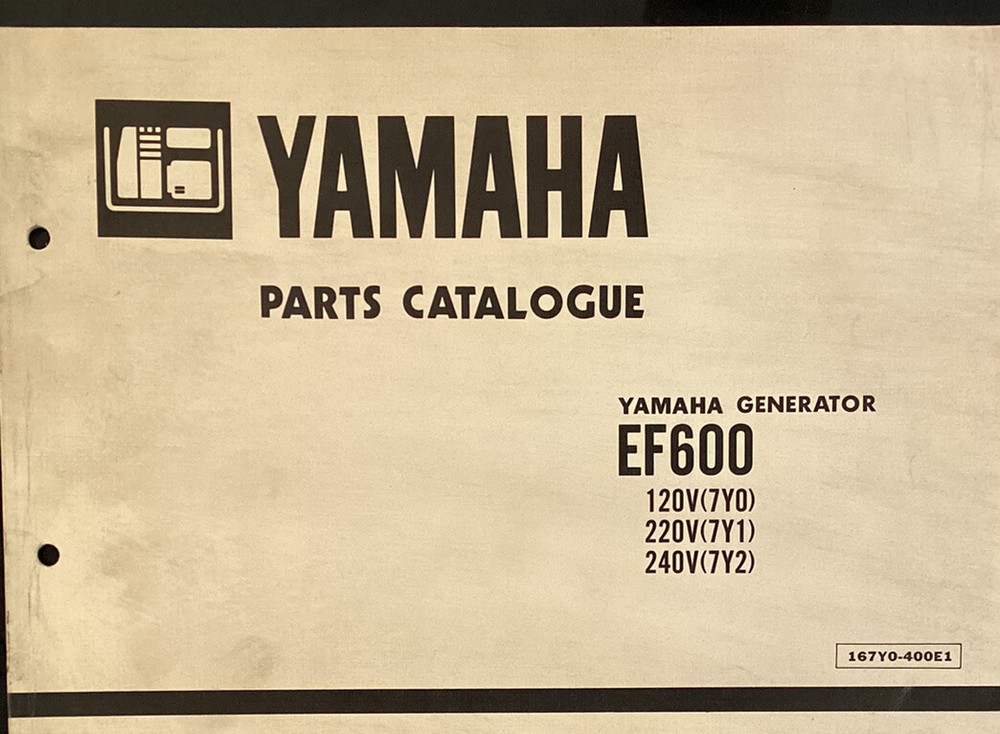 Yamaha genuine-parts book EF600 GENERATOR . 1986