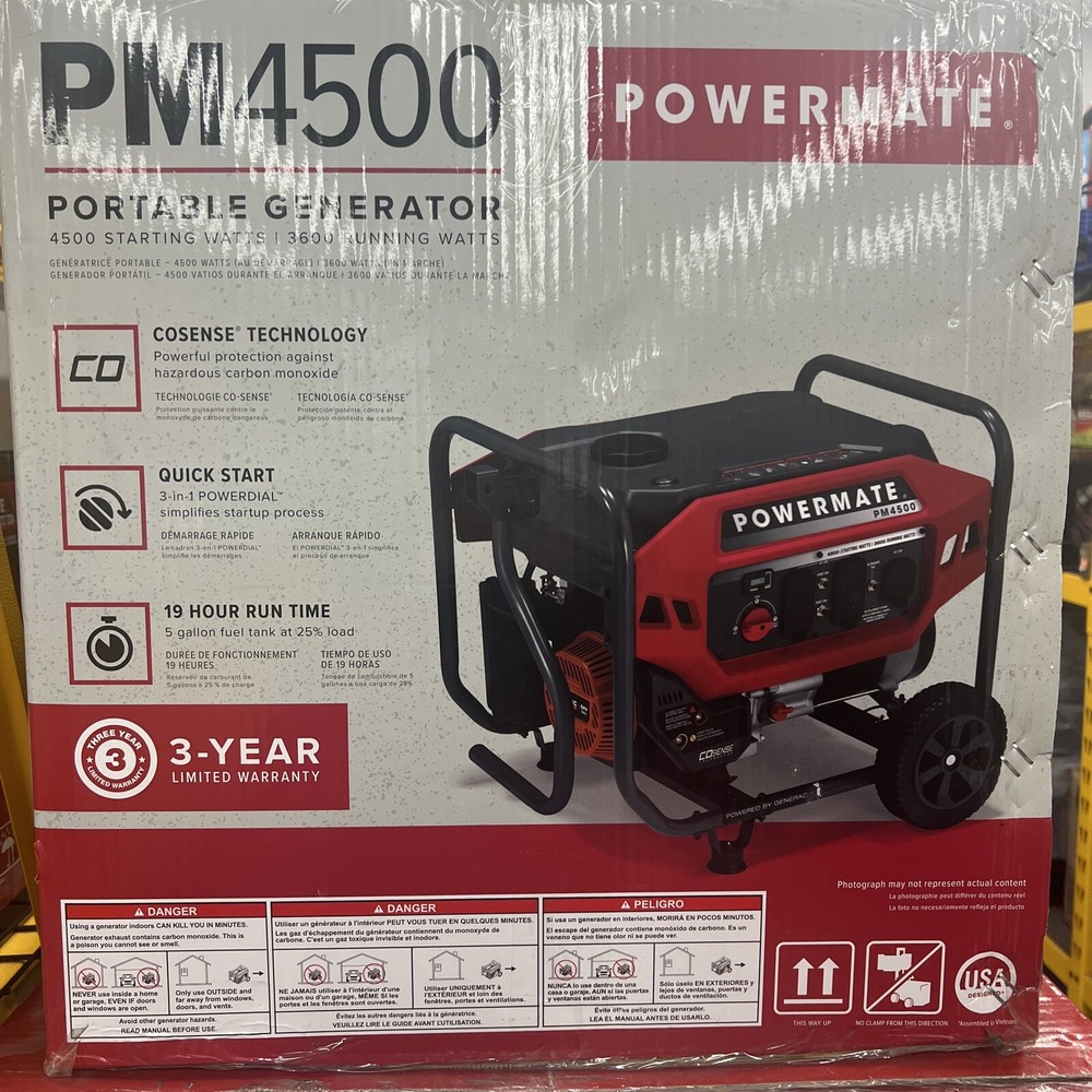 POWERMATE PM4500 Portable generator 4500W Manual-Start NEW
