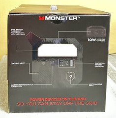 Monster Power Grid Portable 300W Battery Power Station 10W Wireless (Black) New