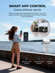 OUKITEL 1024Wh Power Station, 1800W Solar Generator, LiFePO4 Battery Backup
