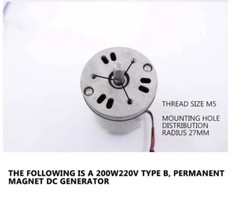 220V550W High Power Permanent Magnet DC Generator Foot DC Motor