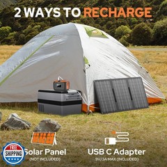 Portable Power Station 120W, 110V Power Bank with AC Outlet, Portable Generat
