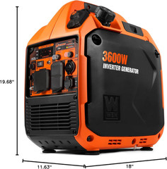 Whisper-Quiet 3600W Dual Fuel Inverter Generator with CO Shutdown Safety