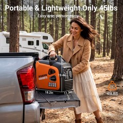 Efurden 4300W Quiet Generator Inverter Gasoline for RV Camping / Home Backup