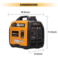 3,500 Watt Portable Gas Powered Generator Inverter for Camping, RV, Home Backup