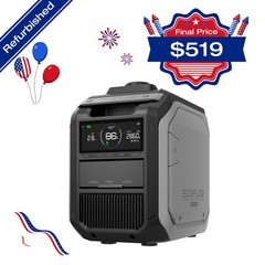EcoFlow 2000W Smart Dual Fuel LPG丨Gas Generator Powered for Emergencies/Outdoor