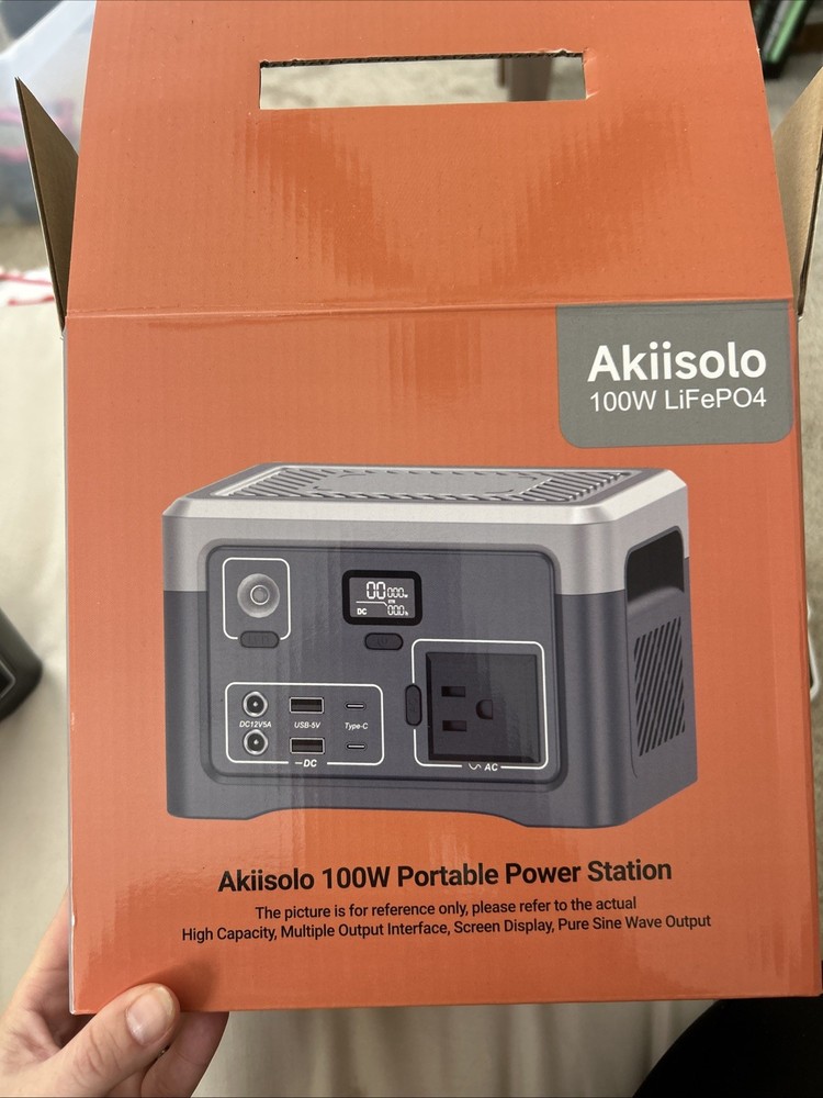 Akiisolo 100W Portable Power Station MO GO10Y featuring a 192Wh LiFePO4 battery