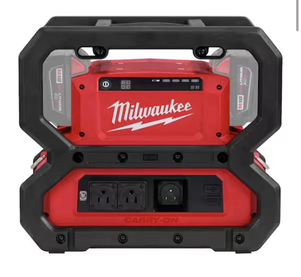 Milwaukee M18 Carry-On Portable Power Generator Li-Ion Battery Red Black