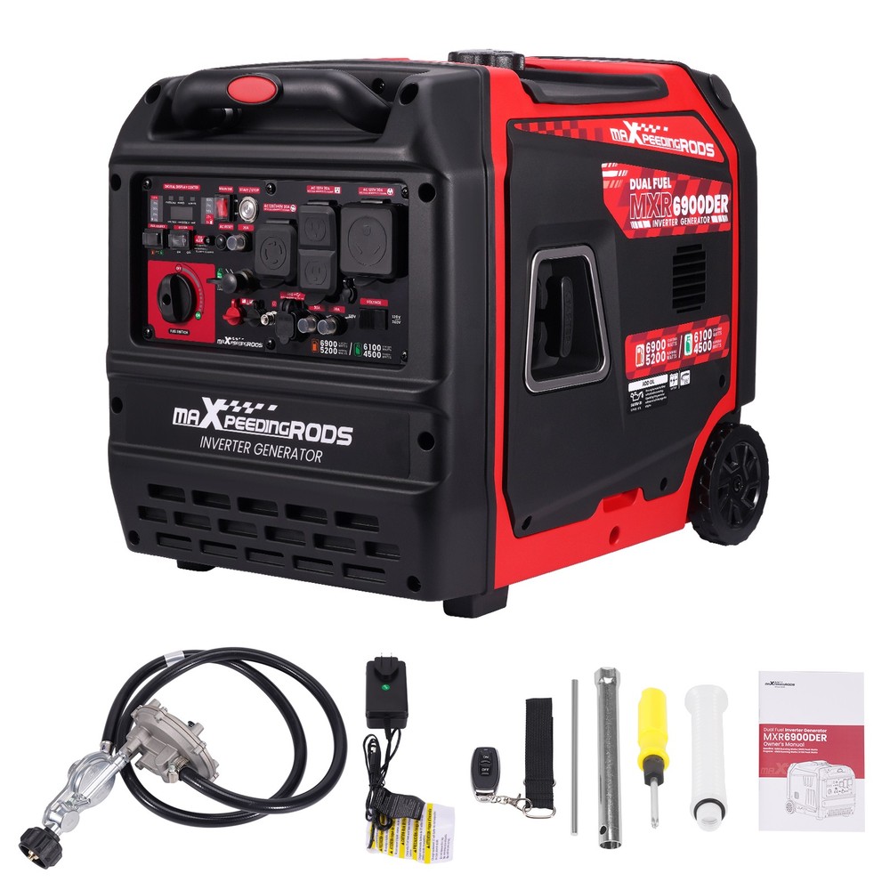 Dual Voltage + Dual Fuel Inverter Generator 5200W – CO Auto Shutdown Safe Power