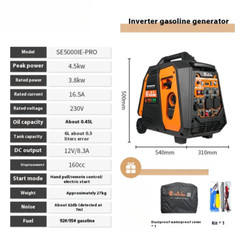 Silent Inverter Generator Set 220v Gasoline Household Small Portable