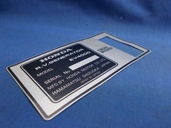 Honda OEM Face Plate Decal. Fits Honda EV4000 Generator.