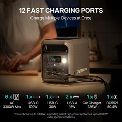 Dabbsson 2200W 2048Wh Portable Power Station Solar Generator w/ App for Camping