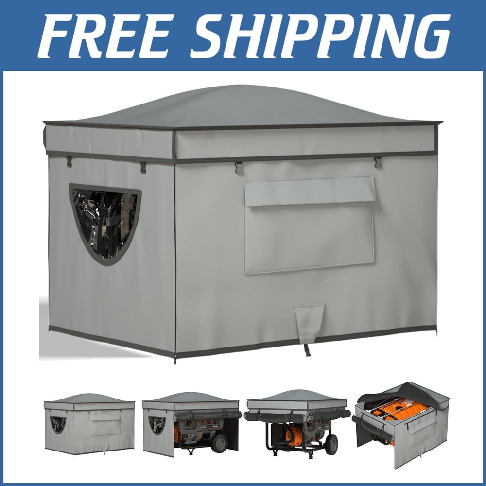 Premium 100% Waterproof Generator Cover with Heavy-Duty Bracket – 38x28x27 Size