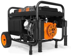 Portable Generator 4750W Electric Start Wheel Kit WEN 56475 Yellow Black